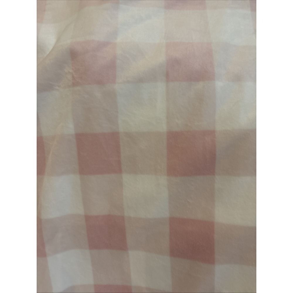 Minky Plush Microfiber Fabric Pink White Gingham Buffalo Check 94x61.5 2+ Yards